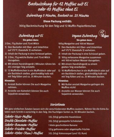 Buy Bauckhof Spelt Chocolate Muffins Baking Mix - Organic 300g | International Shipping Available - Buy Online on GoSupps.com