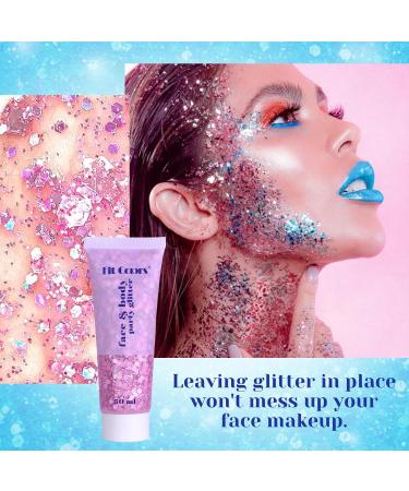 Deluxe Body Glitter Gel - 50ml Dark Pink Festival Makeup & Accessories for Parties DIY Nails Lips - Buy Online on GoSupps.com