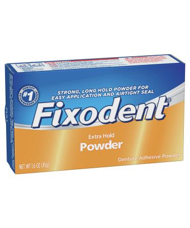 Fixodent Denture Adhesive Powder, Extra Hold - 1.6 Oz