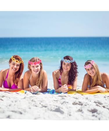 Whaline Daisy Flower Headband Set - Sunflower Hair Wreath for Women, Girls - Summer Party Decoration, Wedding, Hippie, Halloween, Christmas - 5 Pack - Buy Online on GoSupps.com