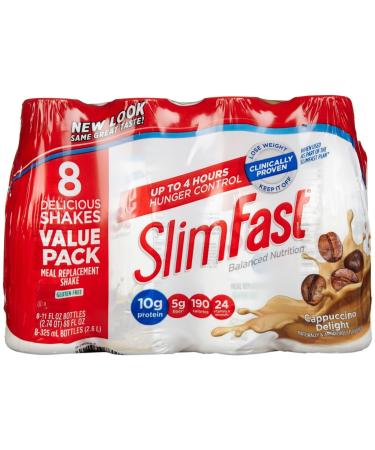 Slimfast Ready to Drink Shakes - Cappuccino Delight - 10 oz - 8 pk