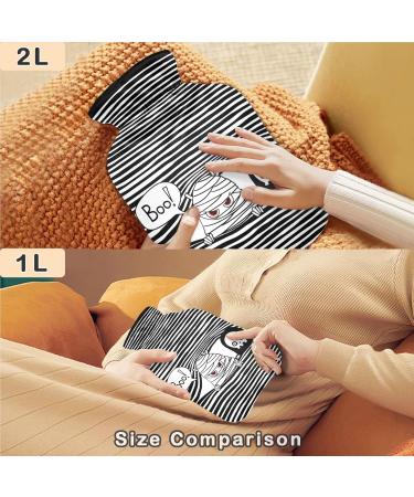 Buy Naanle Striped Halloween Skull Hot Water Bottle with Cover - 1L for Pain Relief & Heat Therapy | International Shipping Available - Buy Online on GoSupps.com