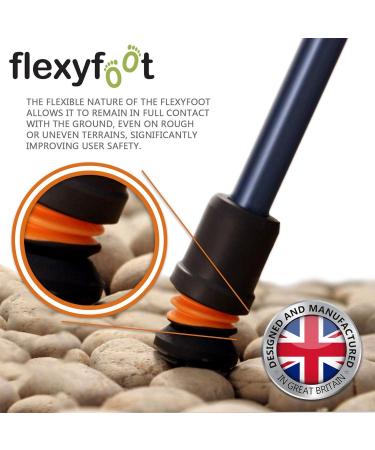 Flexyfoot 22mm Shock Absorbing Walking Stick Ferrule - Pack of 1 Grey - Buy Online on GoSupps.com
