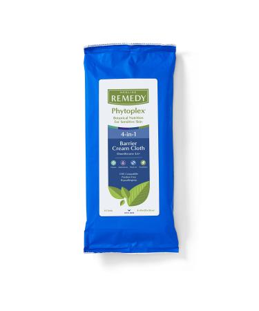 Medline Remedy Phytoplex 4-in-1 Barrier Cream Cloths with Dimethicone, All in 1 Wipe for Incontinence Care (8 Count, 32 Packs) 8 Count - 32 Packs - Buy Online on GoSupps.com
