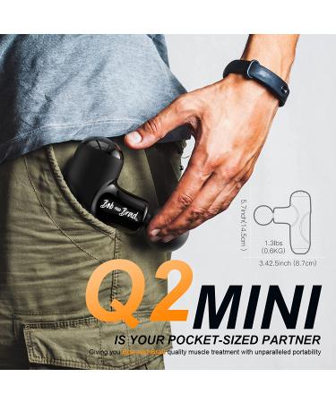 BOB AND BRAD Q2 Mini Massage Gun: Portable Pocket-Sized Percussion Massager with Carry Case - Buy Online on GoSupps.com
