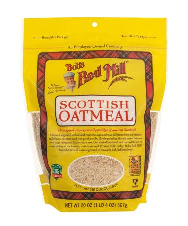 Bob's Red Mill Scottish Oatmeal 20oz - Pack of 4, 1.25lb Resealable Bags - Buy Online on GoSupps.com