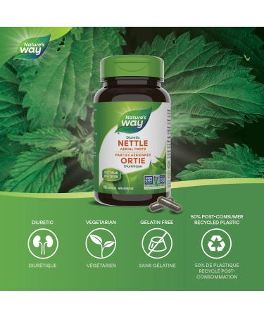 Nature's Way Nettle Herb - Nettle Leaf - Diuretic Support - Allergy Support - 100 Vegetarian Capsules - Buy Online on GoSupps.com