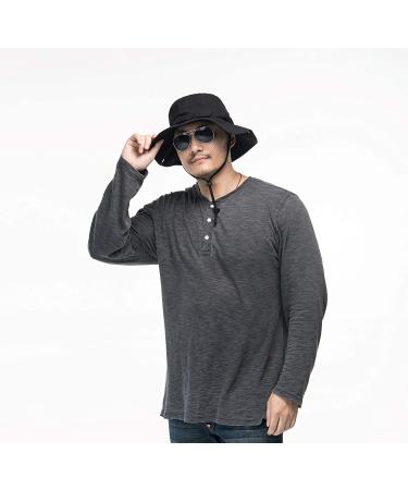 Phaiy Wide Brim UV Protection Bucket Hat - Black | Outdoor Boonie Hat for Men and Women - Buy Online on GoSupps.com