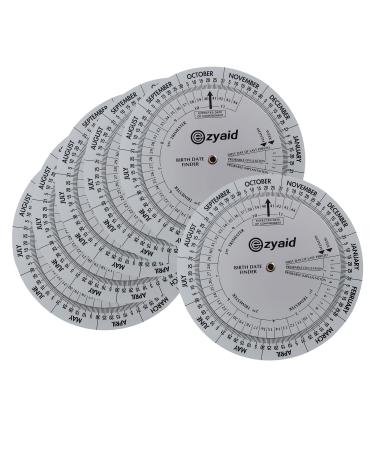 Ezyaid Pregnancy Wheel (Pack of 6) Due Date OB-GYN Calculator Gestational EDC Wheel for Midwives and Health Workers
