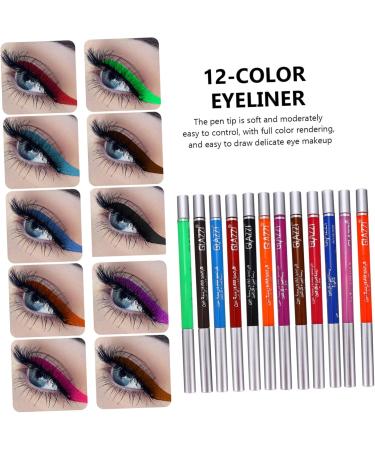 Healeved 12 Pcs 1 Set Shadow Set Long-lasting Eye Liners Colored Eyeliner Makeup Kit Paste Colorful 1 count (Pack of 1) Colorful - Buy Online on GoSupps.com