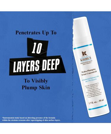 Kiehl's Hydro-Plumping Hydrating Serum - Plump Skin Improve Elasticity Reduce Dryness - Fragrance-Free 2.5 Fl Oz - Buy Online on GoSupps.com