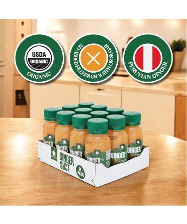 Gourmanity Organic Peruvian Ginger Shots with Turmeric Orange and Carrot Juice for Added Wellness Easy Grab & Go Ginger Shots Bottles No Additives or Fillers (12 x 2.03oz/60 ml) - Buy Online on GoSupps.com