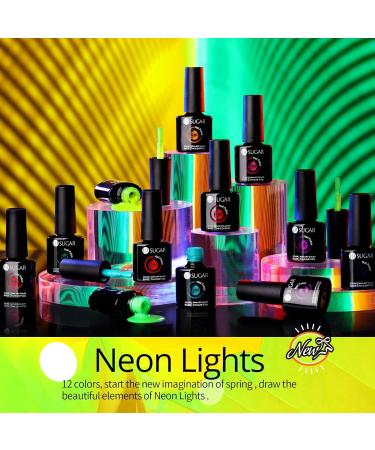 UR SUGAR Neon Gel Nail Polish Set - 12 Vibrant Colors for DIY Manicure Fluorescent Spring & Summer Nail Art Kit - Buy Online on GoSupps.com