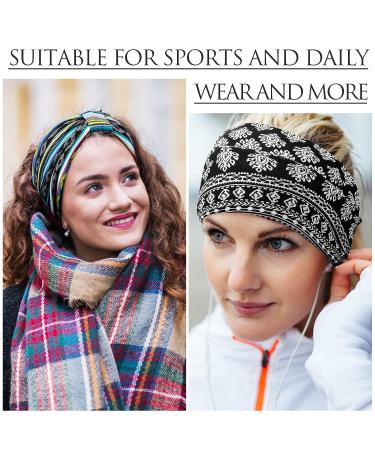 Yinder 18 Pcs African Turban Headbands for Women - Boho Wide Head Scarf Set for Yoga, Running & Sports - Buy Online on GoSupps.com