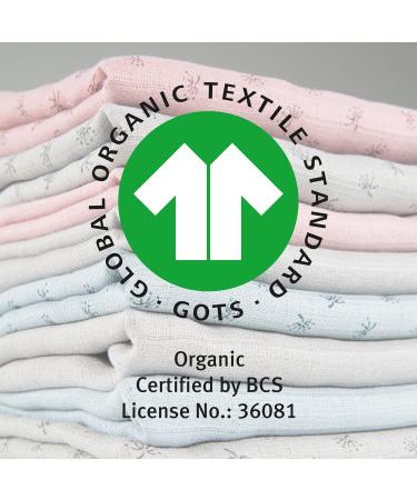 Roba Organic 3 Set Lil Planet - 80x80 cm Musselin Diapers in Light Blue - GOTS & OEKO-TEX Certified Organic Cotton - Buy Online on GoSupps.com