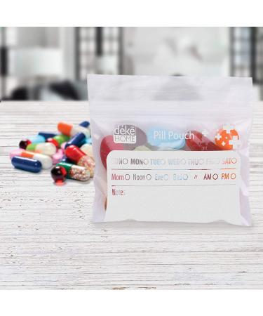 500 Pack Clear Resealable Travel Pill Packs - 4x2.75 Inch Medicine Bags with Write-on Label - Portable Plastic Pouch for Vitamins, Supplements, and Medication - Buy Online on GoSupps.com