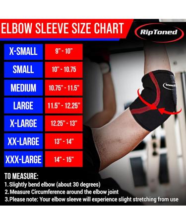 Rip Toned Elbow Sleeve Weightlifting Wraps | Compression Support & Pain Relief for Men & Women | Durable Elbow Brace for Weight Training & Recovery | X-Large Pair - Buy Online on GoSupps.com