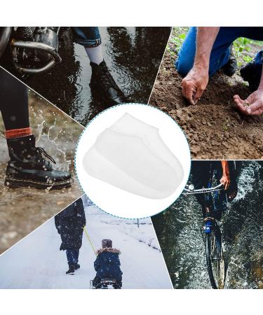 Foldable Waterproof Silicone Shoes Cover - Reusable Non-Slip Overshoes for Outdoor Rain and Snow - White, Size L - Buy Online on GoSupps.com