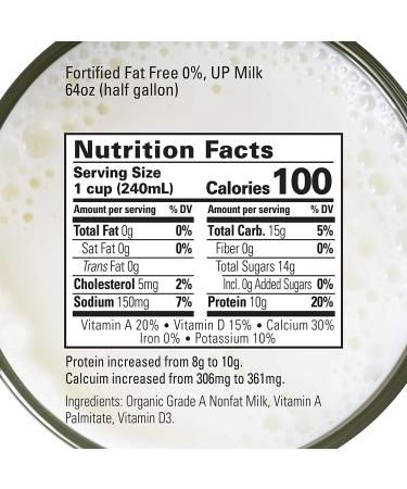 Organic Valley Fat Free Milk - Ultra Pasteurized, Organic & Dairy-Friendly - Buy Online on GoSupps.com