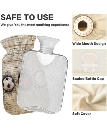 Naanle 1L Football Basketball Baseball Heat Bottle - Transparent Hot Water Bottle for Hand/Foot Pain Relief & Heat Therapy - Buy Online on GoSupps.com