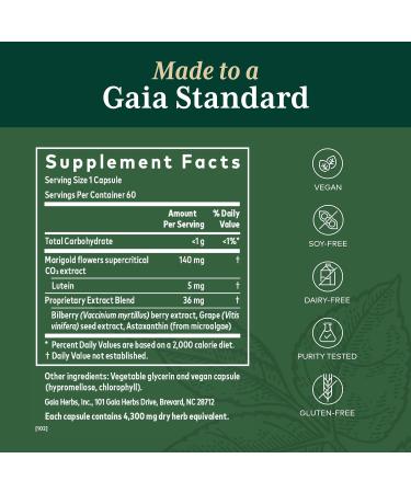 Gaia Herbs Ocular Pro Formula 60ct - Eye Health Support - Buy Online on GoSupps.com