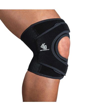 Shock Doctor PRIME Dual Knee Brace Support Wrap for Arthritis  Tendonitis  Meniscus Tear  Pain Relief  Joint Support  Running  Hiking  Sports Large