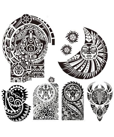 Tribal Tattoos  4-Sheet Tribal Arm Tattoos and 2-Sheet Extra Large Temporary Tattoo Similar the Rock Arm Chest Big Totem Body Tattoos Sticker Tribal Fake Black Tattoo Dwayne&Tribal Tattoos - Buy Online on GoSupps.com