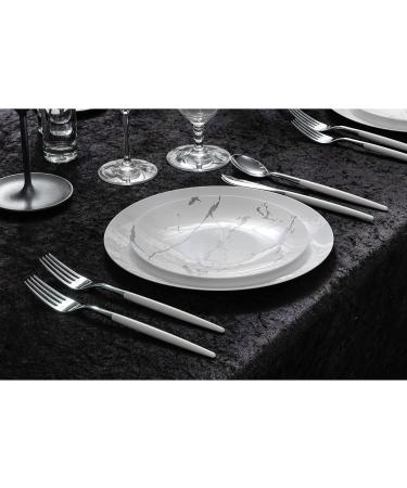 Trendables 120 Pack Disposable Silverware Set - White & Gold Plastic Cutlery Dinnerware - Includes 40 Forks, Spoons, Knives - Plastic Utensils Party Set - Buy Online on GoSupps.com