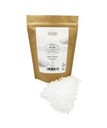 Techspa Plain Paraffin Wax Skin Therapeutic Treatment for Hands and Feet 1kg Made in Uk