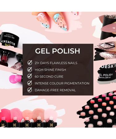 Bluesky Gel Nail Polish Crystal Light Mint Green Sj08 Glitter Long Lasting Chip Resistant 10 ml (Requires Drying Under UV LED Lamp) - Buy Online on GoSupps.com