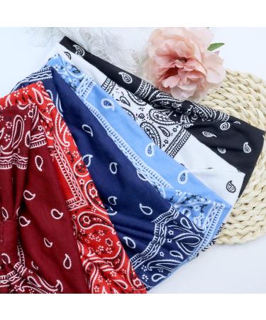 Kavya 6 PCs Wide Elastic Boho Headband Set for Women - Soft Leopard Print Hair Accessories for Yoga & Sports - Multi-Colored Hair Bands - Buy Online on GoSupps.com