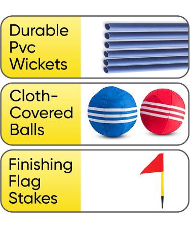 Kovot Giant Kick Croquet Game Set with Inflatable Balls, Wickets & Finish Flags - Buy Online on GoSupps.com