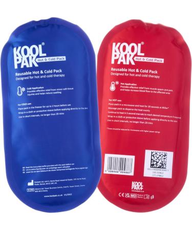 Koolpak Luxury Hot & Cold Reusable Pack Oval - 12.5 x 25.5cm - Pack of 20 - Buy Online on GoSupps.com