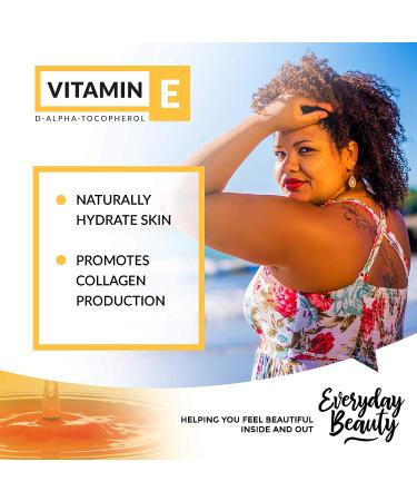 100% Pure Vitamin E Oil for Scars - D-Alpha Tocopherol 2oz | Natural Wheat Germ Oil for Skin, Hair & DIY Cosmetics - Buy Online on GoSupps.com