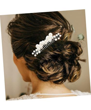 Ipetboom 1 Set Pearl Headpieces for Women Pearl Decor Headpiece for Wedding Decoration Wedding Hair Comb Pearl Hair Clips Hair Jewels for Women Baroque Women's Accessories Metal - Buy Online on GoSupps.com