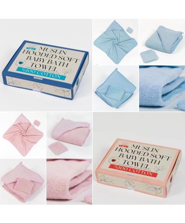 Tagopia 100% Cotton Baby Hooded Towel for Girls - Soft Muslin 75x80cm Perfect Newborn Bath Essentials - Buy Online on GoSupps.com