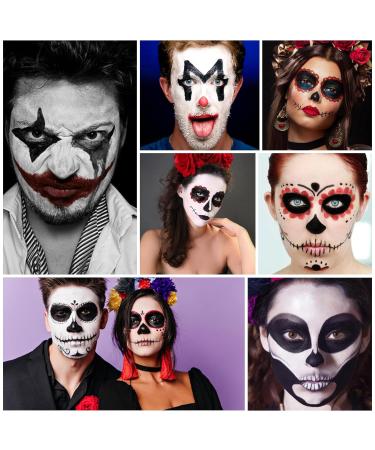 Professional Face Paint Palette - Black White Red Clown Makeup for Halloween Cosplay SFX Joker Zombie Vampire - International Shipping Available - Buy Online on GoSupps.com