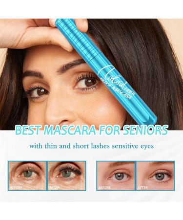 Mascara for Older Women 60 Plus Waterproof Lengthening Mascara for Seniors with Thinning Lashes Prime Mascara Black Volume and Length Long Stay Tubing Hypoallergenic Mascara for Sensitive Eyes-1pc - Buy Online on GoSupps.com