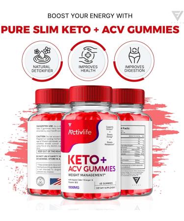 Buy Activlife Keto ACV Gummies - Advanced Apple Cider Vinegar Supplement | 60 Gummies for Weight Loss & Health - Buy Online on GoSupps.com