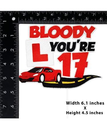Bloody L You're 17 Cake Topper Caution New Driver Birthday Cake Decor L Plate 17th Birthday Party Supplies Learner Driver Birthday Cake Topper - Buy Online on GoSupps.com