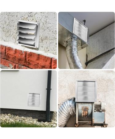 Dryer Vent Cover Stainless Steel Wall Exhaust Vent Cover with 4 Screws Weatherproof Exterior Wall Vent Cover Rustproof Dryer Vent Cover for Dryer and Extractors CA - Buy Online on GoSupps.com