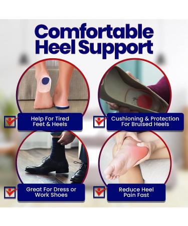 Armstrong Amerika Silicone Gel Heel Cups - Plantar Fasciitis Inserts for Pain Relief - Small/Medium, Pack of 6 - Buy Online on GoSupps.com