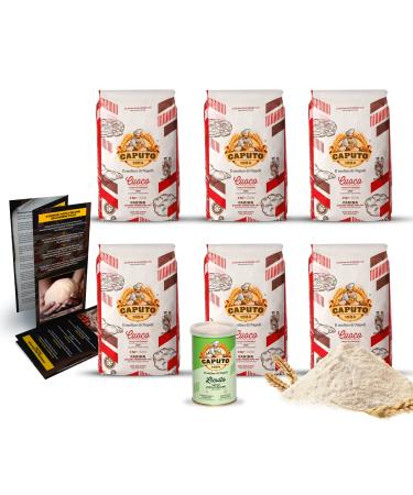 DELICRET - 6x 1kg Caputo flour Cuoco for doughs with long rising times 24H + 1x 100g Caputo Lievito dry yeast Cuoco + yeast
