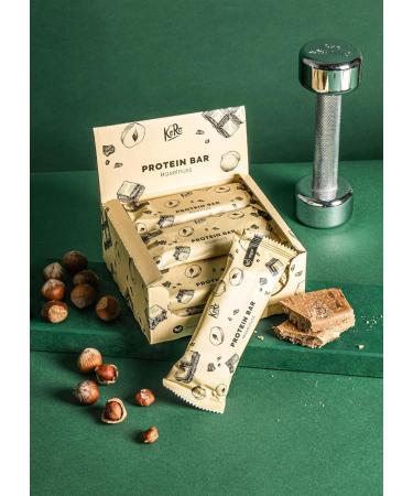 Koro Vegan Organic Protein Bar Hazelnut 12-Pack | High Protein Plant-Based Snack for Fitness - Buy Online on GoSupps.com
