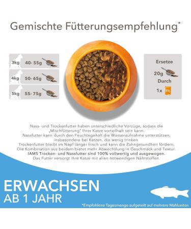 IAMS Dry Cat Food with Fish - Nutritional Formula for Cats Aged 1-6 Years | 3 kg Pack - Buy Online on GoSupps.com