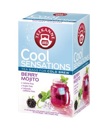 Teekanne Berry Mojito Cold Brew Tea Infusion Ice Cool Sensations All Natural Real Fruit with Forest Fruit Blackberries Lime Rosehip Mint Hibiscus 18 Teabags - Buy Online on GoSupps.com