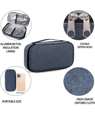 Festaum Diabetic Cooler Travel Case | Insulated Medication Bag with Ice Packs | Diabetes Travel Case in Gray - Buy Online on GoSupps.com