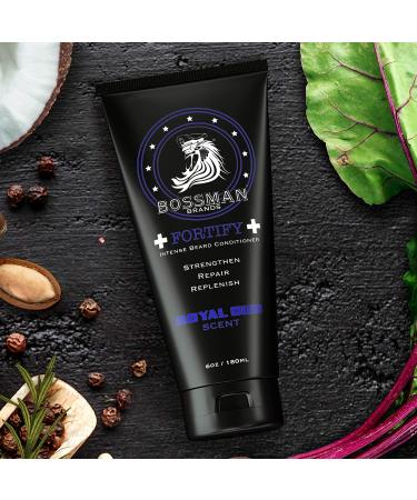 Bossman Fortify Intense Beard Conditioner - Moisturizing Beard Wash & Softener for Men | Royal Oud Scent | Made in USA - Buy Online on GoSupps.com