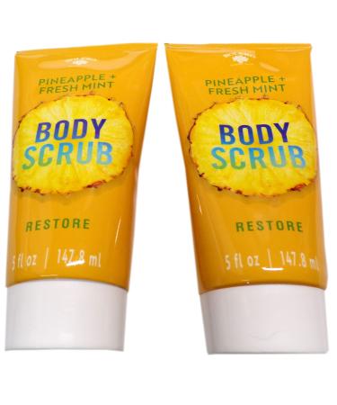 Body Scrub Pineapple & Fresh Mint Restore 5fl oz (147.8ml) (Set of 2 Pack)