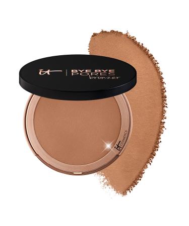 IT Cosmetics Bye Bye Pores Anti-Aging Bronzer Diffuses Look of Pores + Fine Lines Sun-Kissed Glow Face Makeup Powder Oil-Free Talc-Free With Hyaluronic Acid Universal Shade 0.3 oz